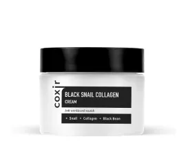 Крем для лица с коллагеном и муцином чёрной улитки Coxir Black Snail Collagen Cream