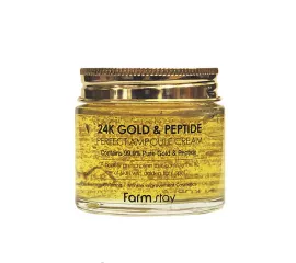 Ампульный крем с золотом и пептидами FarmStay 24K Gold & Peptide Perfect Ampoule Cream