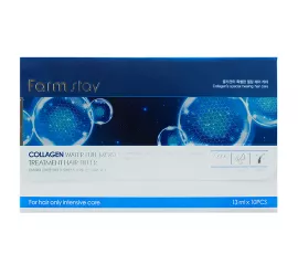 Восстанавливающий филлер для волос FarmStay Collagen Water Full Moist Treatment Hair Filler 13ml*10pcs