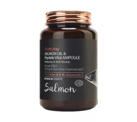 Омолаживающая ампульная сыворотка с маслом лосося и пептидами  FarmStay Salmon Oil & Peptide Vital Ampoule