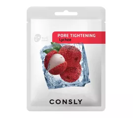 Тканевая маска для сужения пор с экстрактом личи  Consly Lychee Pore-Tightening Mask Pack