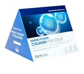 Скраб в пирамидках для очищения пор с содой FarmStay Baking Powder Collagen Pore Scrub