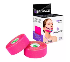 Хлопковый кинезиотейп  BBTape Face Pack 2,5см*5м (розовый)