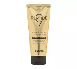 Пенка для умывания с пептидами FarmStay Peptide9 Super Vitalizing Cleansing Foam