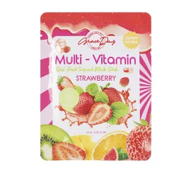 Тканевая маска с экстрактом клубники Grace Day Multi-Vitamin Strawberry Mask Pack