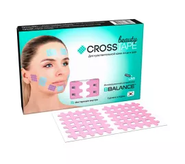 Кросс-тейп для чувствительной кожи (2,1см*2,7см) BBalance CROSS TAPE BEAUTY (тип А) 2,1см*2,7см, 180 шт. сакура