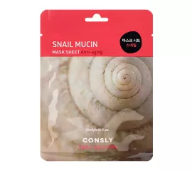 Тканевая маска для лица с муцином улитки Consly Daily Solution Snail Mucin Mask Sheet