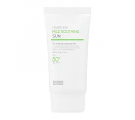 Успокаивающий солнцезащитный крем SPF 50+/PA++++ TENZERO Heartleaf Mild Soothing Sun