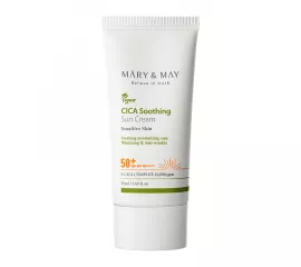 Солнцезащитный крем с центеллой азиатской&nbsp;SPF 50+ PA++++ Mary&May CICA Soothing Sun Cream SPF 50+ PA++++
