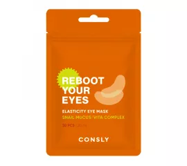 Тканевые патчи с муцином улитки и витаминным комплексом, 30шт Consly Eyes Reboot Snail Mucus & Vita Complex Elasticity Eye Mask, 30pcs