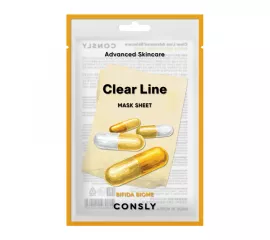 Восстанавливающая тканевая маска с пробиотиками Consly Clear Line Advanced Skincare Bifida Biome Mask Sheet